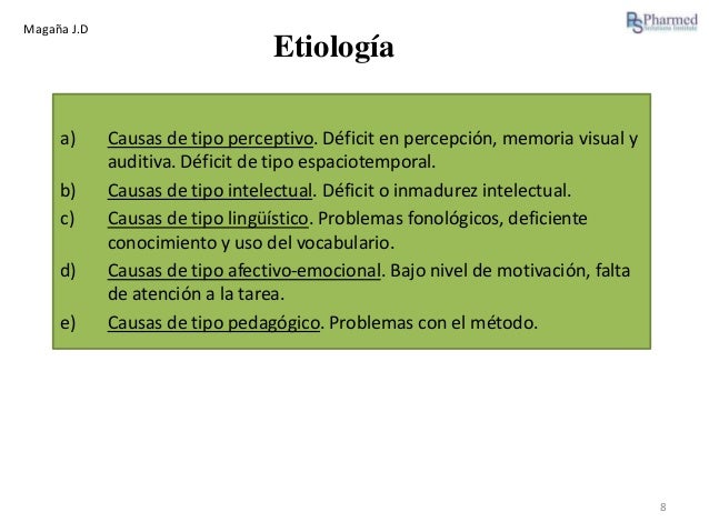 etiologia de la disgrafia